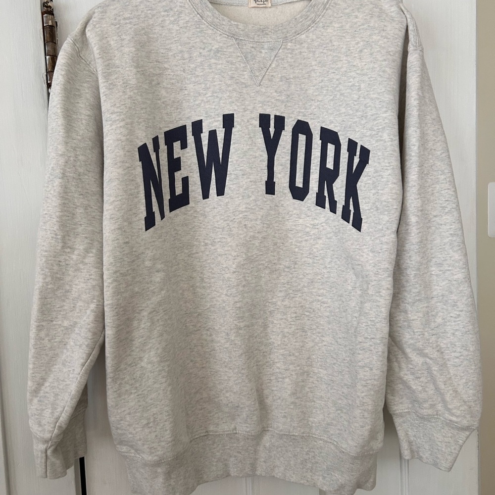 John Galt Gray New York Sweatshirt 
One Size